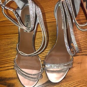 Steve Madden Silver Sparkly Heels